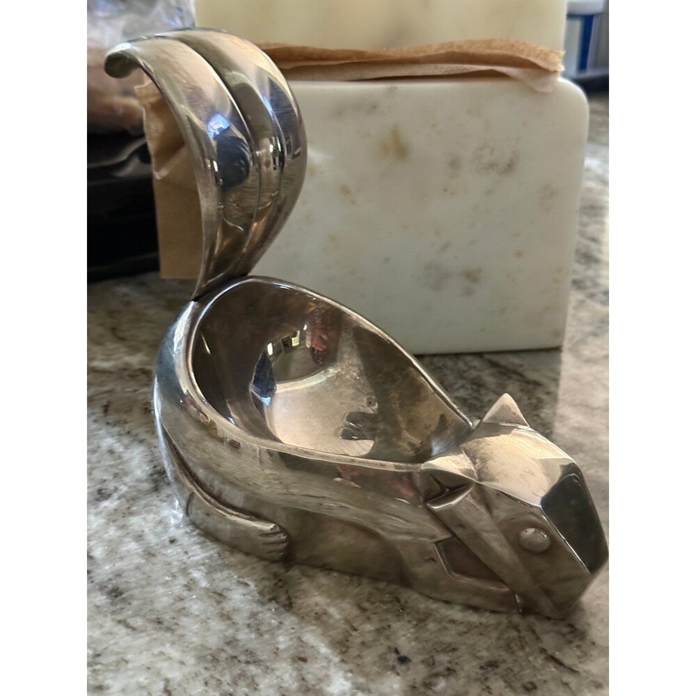 Godinger Silverplate Squirrel Nut Bowl Art Deco